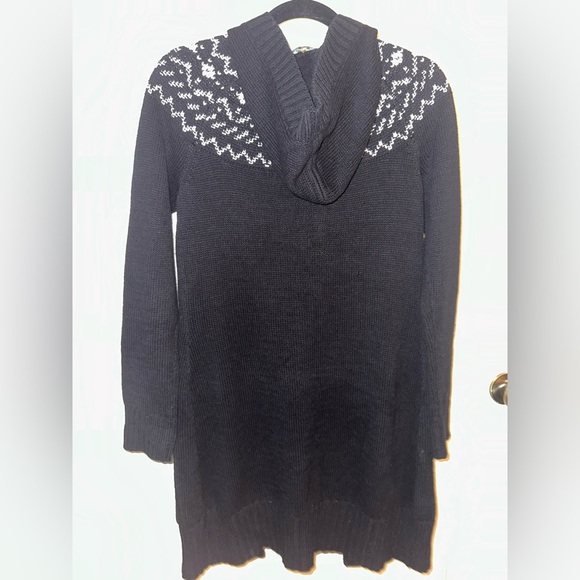 Ralph Lauren Jeans Co Fair Isle Hooded Toggle button long Cardigan S fall winter - Picture 8 of 9